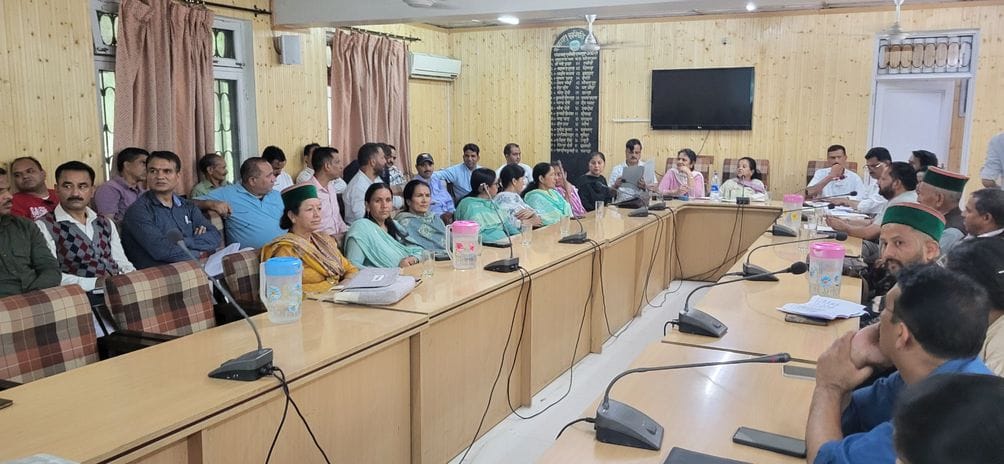 Review meeting of various development works going on under the 15th Finance Commission