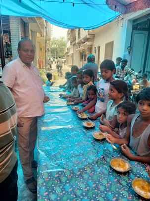 After the feast, Balaji's Sankirtan Darbar was decorated