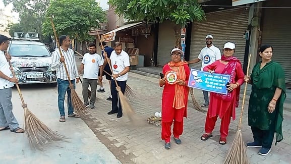 Cleanliness drive conducted from bus stand to Red Cross Bhawan