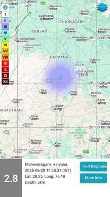 Earthquake tremors were felt in Narnaul, Salimabad was the epicentre