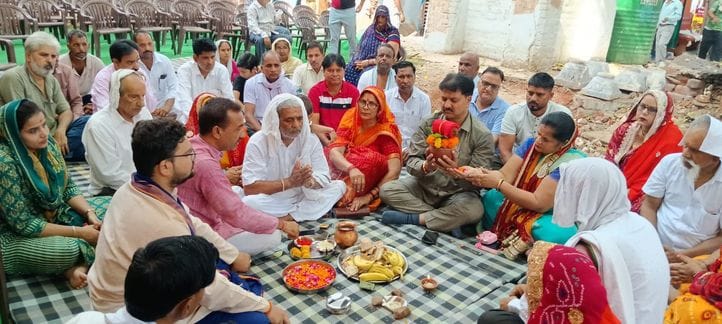 The renovation of Shanidev temple started with Bhoomi Pujan