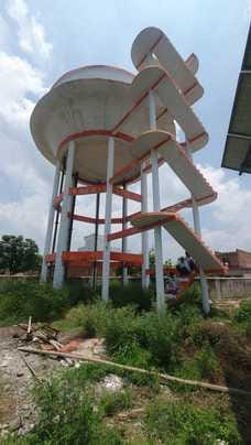 Water tank leaked, questions raised on quality