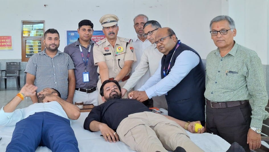 57 people donated blood in the camp