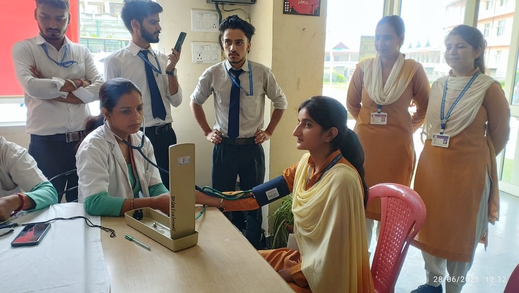 100 people were examined in the health camp