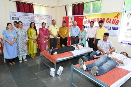41 people donated blood in Shiva B.Ed. College
