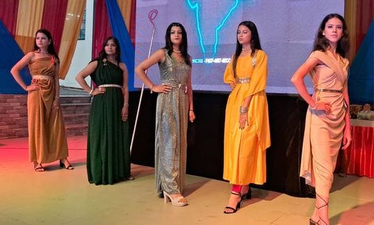 ITI trainee female students displayed their charm in traditional attire