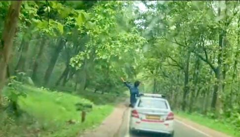 Doing stunts with a moving car proved costly for the young man