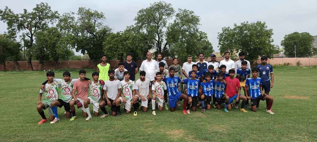 Ahir College and Khol team were joint winners in the football match