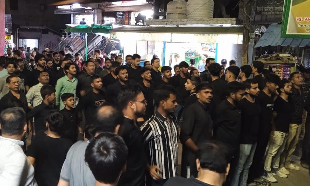 Muharram Procession featuring traditional Duldul and Tabut accompanied by mournful tunes played shehnai