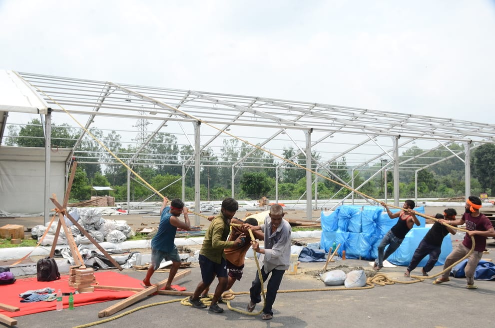 Waterproof pandal will be decorated, work started on war footing for devotees in Lakhanpur