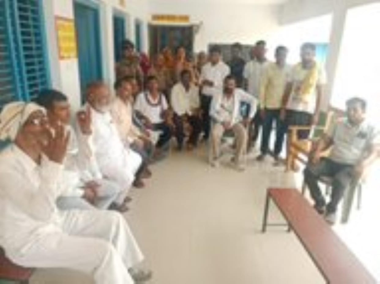 Villagers reached the school on getting information about pairing and expressed their displeasure