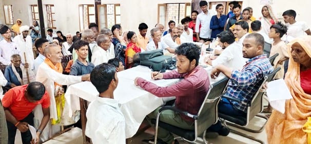 Crowd of disabled people gathered in the camp organized in Puwaiyan