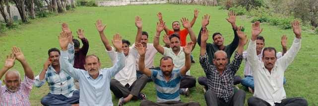The employees protested and demanded their rights
