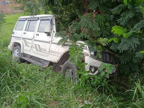 Nalanda news Elderly cyclist dies in road accident, crushed by road construction department vehicle