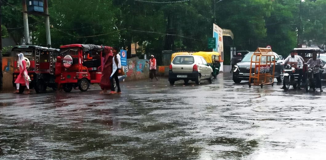 Rain brought relief from scorching heat and humidity, mercury dropped by 3.4 degrees