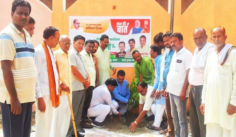 BJP members listened to the Prime Minister's Mann ki Baat and planted trees