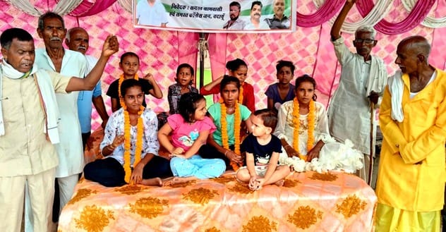 Nine girls sat on a hunger strike on the eighth day