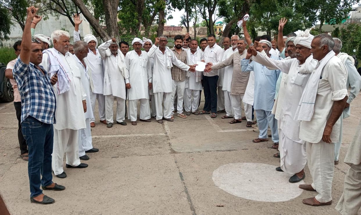 farmers protested for harvest compensation