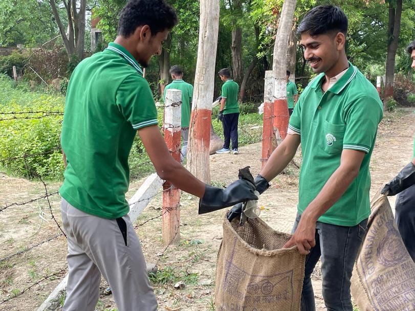 20 kg plastic waste cleaned from Sanjay Van