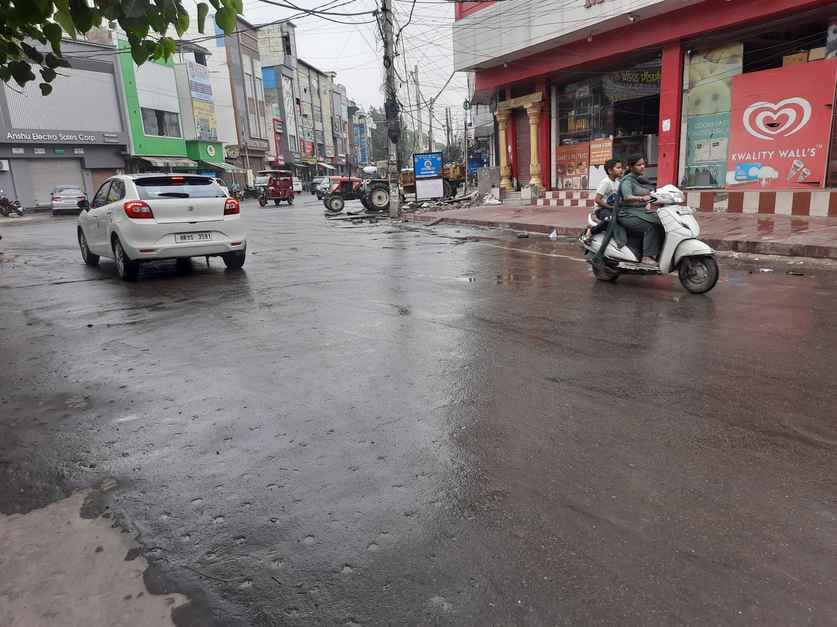 Drizzle and light rain increased the humidity