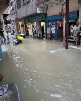 MAINPURI NEWS rain water lodging
