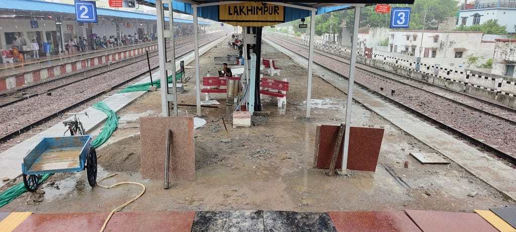 Beautification work of Lakhimpur railway station in the final stage