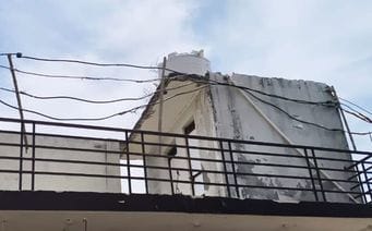 Electricity wires hanging on Badaun-Bijnor road
