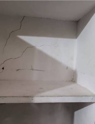 Many houses adjacent to the boosting station have developed cracks and dampness
