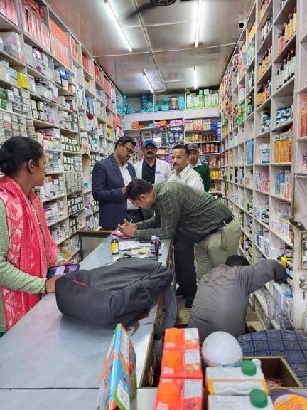 Inspected three medical stores in Lohaghat
