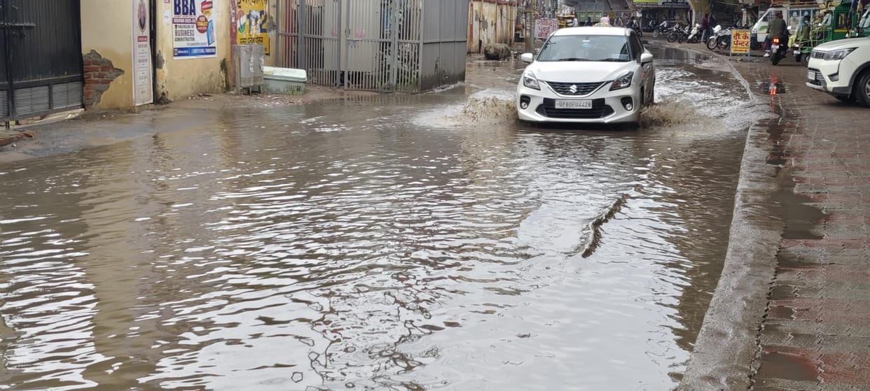 The rain kept on falling, water filled in the low lying areas