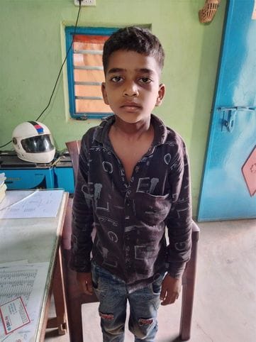 9 year old child found abandoned in Gosain Kheda temple