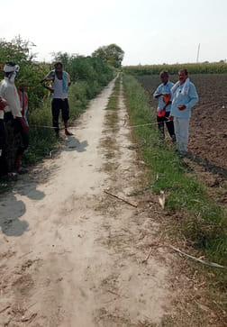 Illegal occupation removed by measuring the Chak Marg