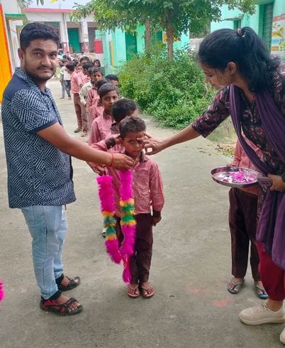 Council schools opened, welcomed with shower of flowers and vaccination