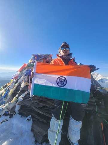 Ankit Kush hoisted the tricolor on the 6250 meter high peak of Ladakh