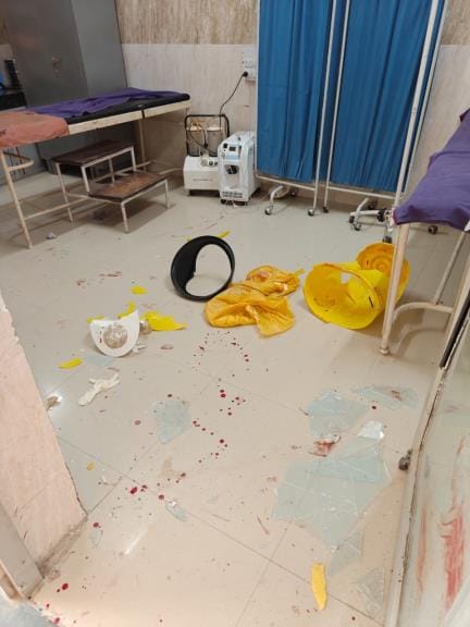 A drunk youth created a ruckus in a government hospital