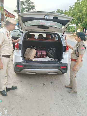 Police issued challans for 246 vehicles and confiscated five