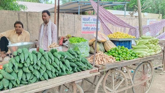A jump in the prices of vegetables