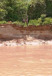The border pillar was washed away by river erosion, report sent