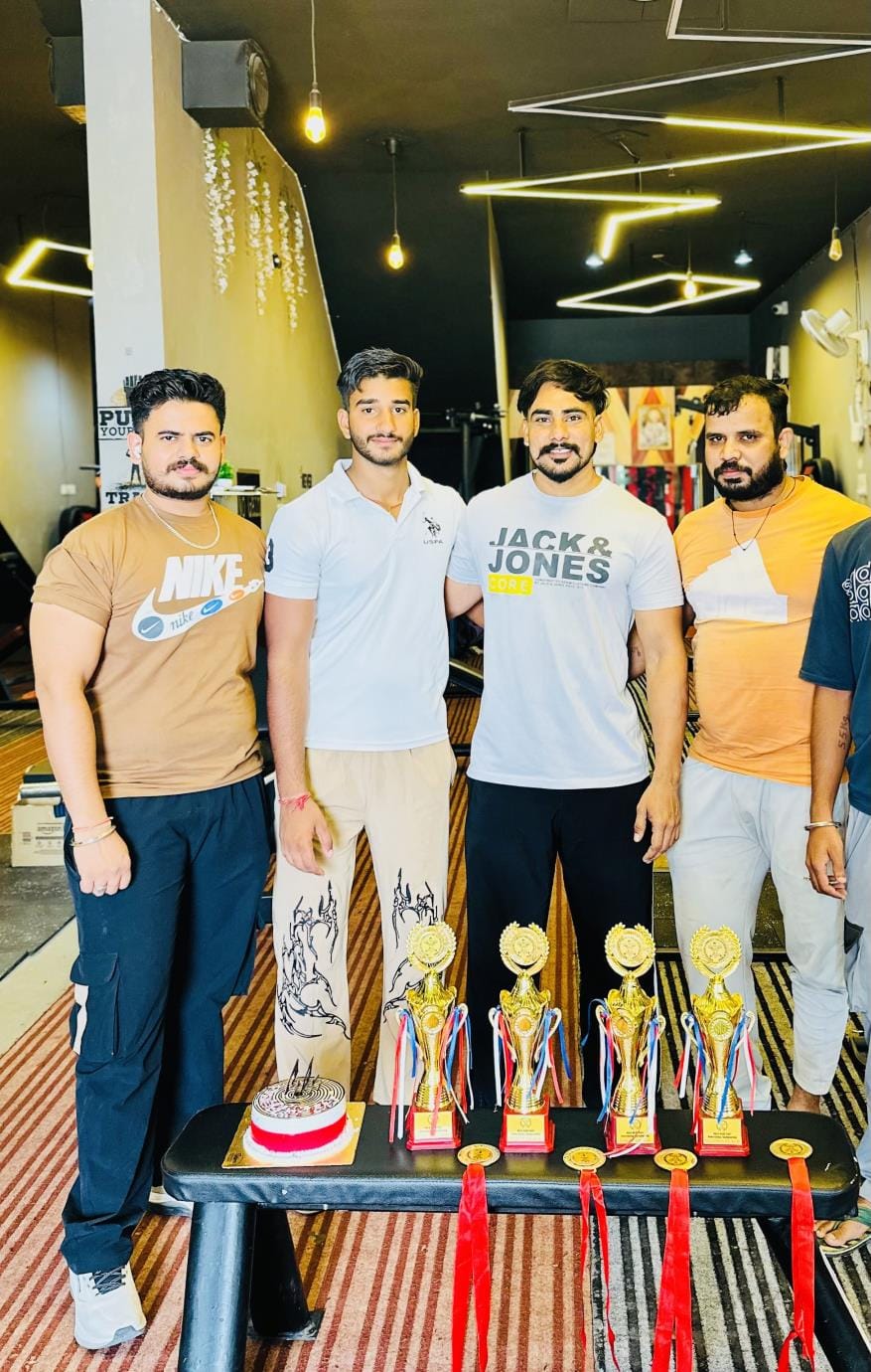 Subhash won gold medal in power lifting