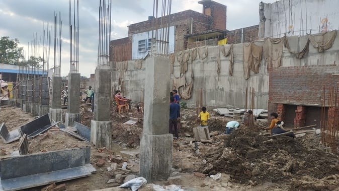 Construction of Parikrama path on 108 pillars around the ancient Shiva temple started