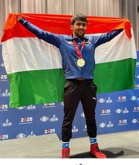 Krishna won gold and Sandeep won silver medal in World Police Wrestling Games