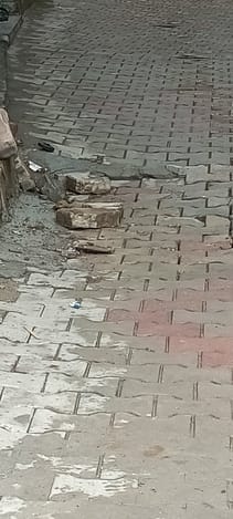 Repair work was done a week ago, it got destroyed due to rain
