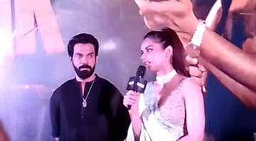 Rajkumar Rao and Manushi Chillar reached Lucknow launch of song of film Malik in cinema hall