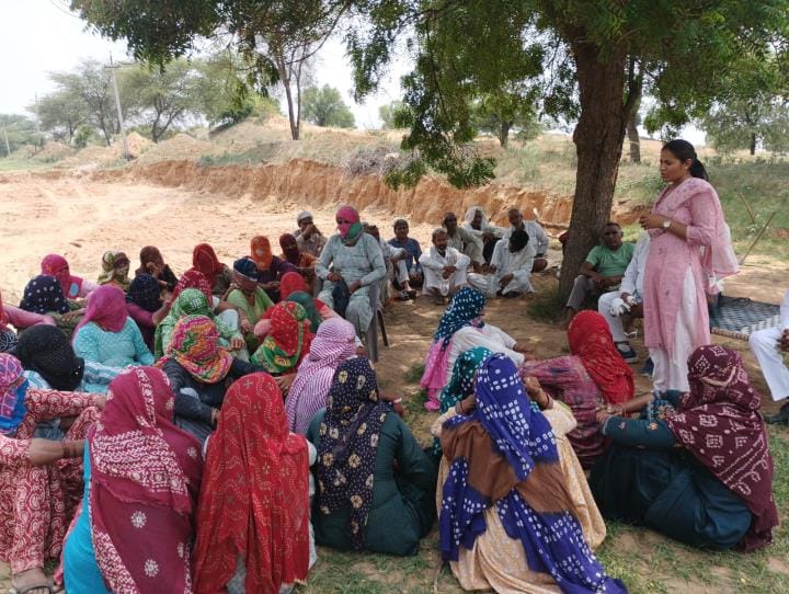Public relations campaign was conducted in villages in support of the strike