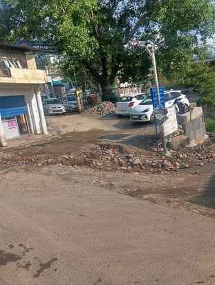 Pit lying near the entry gate of Tauni Devi Civil Hospital, patient worried