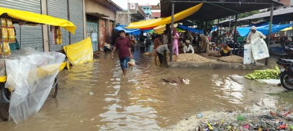 Relief from heat due to waterlogging due to heavy rain
