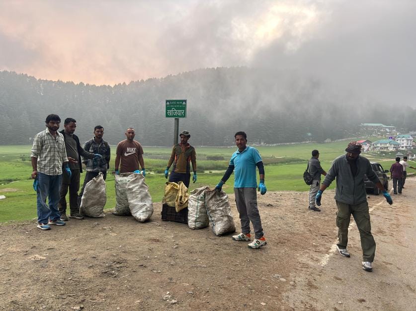 Youth took the initiative to make Khajjiar clean and plastic free