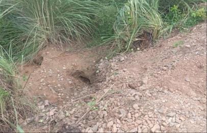 Pits dug along the railway track, train got jolted, operations affected