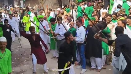 Haidaus was played with naked swords in Ajmer,  scene of Karbala remembered