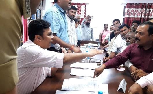 ADM said come after some time, angry village heads created ruckus